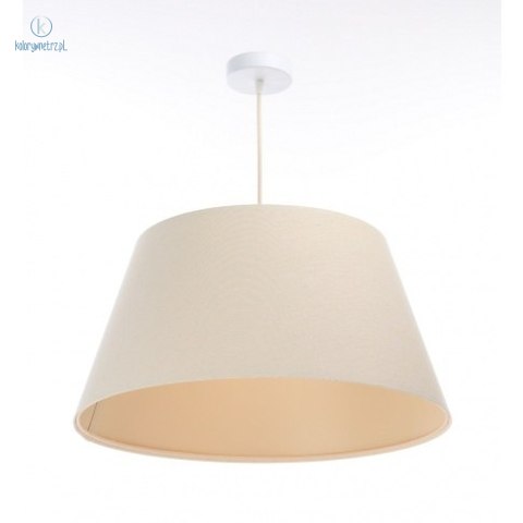 BPS Koncept - lampa wisząca z abażurem BOHO STOŻEK len, kremowa/beż