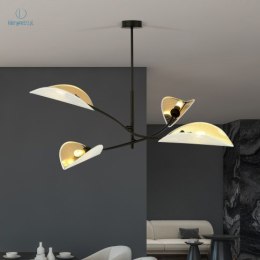 EMIBIG - nowoczesna, designerska lampa sufitowa LOTUS IV white/gold