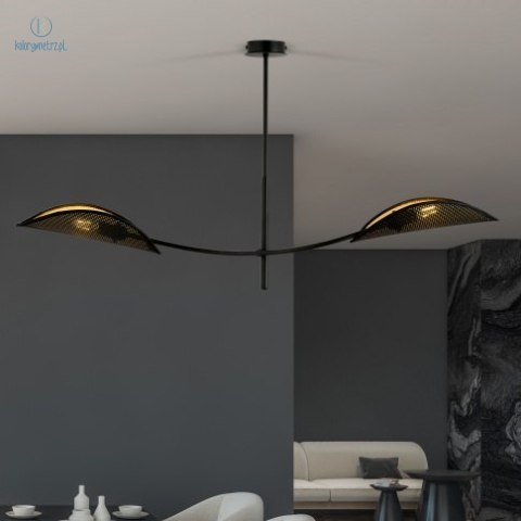 EMIBIG - nowoczesna, designerska lampa sufitowa LOTUS black/gold