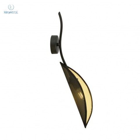 EMIBIG - nowoczesny, designerski kinkiet LOTUS black/gold