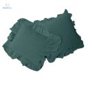 Limasso - Poszewka bawełniana premium komplet 2szt. DARK GREEN, 40x40 cm STONEWASHED