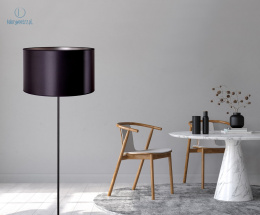 DUOLLA - lampa podłogowa z abażurem CANNES black/silver