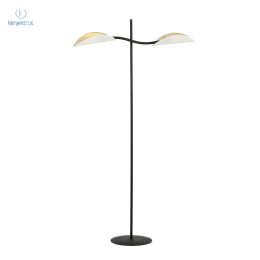 EMIBIG - nowoczesna, designerska lampa podłogowa LOTUS, white/gold