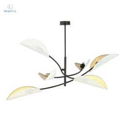 EMIBIG - nowoczesna, designerska lampa sufitowa LOTUS VI white/gold