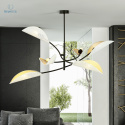 EMIBIG - nowoczesna, designerska lampa sufitowa LOTUS VI white/gold