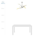 EMIBIG - nowoczesna, designerska lampa sufitowa LOTUS VI white/gold