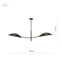 EMIBIG - nowoczesna, designerska lampa sufitowa LOTUS black/gold