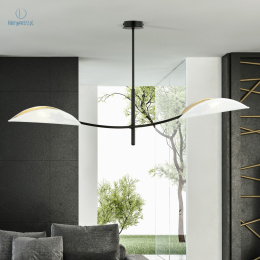 EMIBIG - nowoczesna, designerska lampa sufitowa LOTUS white/gold