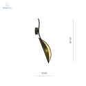 EMIBIG - nowoczesny, designerski kinkiet LOTUS black/gold