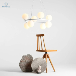 ARTERA - skandynawska lampa wisząca KRONE 8 WHITE