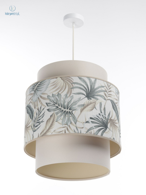 BPS Koncept - lampa wisząca z abażurem BOHO MISKANT PALM, walec