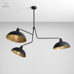 ARTERA - nowoczesna, loftowa lampa sufitowa ESPACE 3 BLACK