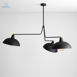 ARTERA - nowoczesna, loftowa lampa sufitowa ESPACE 3 BLACK