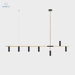 ARTERA - nowoczesna lampa wisząca TREVO 7 BRASS BLACK