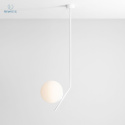 ARTERA - nowoczesna, skandynawska lampa sufitowa GALLIA WHITE LONG