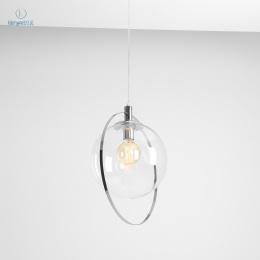 ARTERA - nowoczesna, skandynawska lampa wisząca AURA CHROME TRANSPARENT