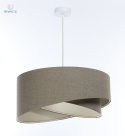 BPS Koncept - lampa wisząca z abażurem BOHO ASYMMETRY ELLEGANT, szaro-beżowa