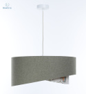 BPS Koncept - lampa wisząca z abażurem BOHO ASYMMETRY ELLEGANT, szaro-biała