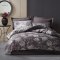 Darymex - Pościel bawełniana FLORY ANTHRACITE, 220x200 cm+2x(70x80 cm) COTTONLOVE JACQUARD