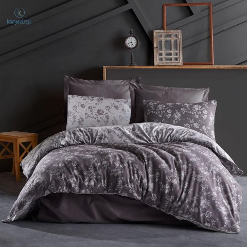 Darymex - Pościel bawełniana SPRING ANTHRACITE, 160x200 cm+2x(70x80 cm) COTTONLOVE JACQUARD