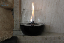 TENDERFLAME - ekologiczna świeca premium TULIP 18 - reactive porcelain black