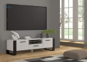 BIM FURNITURE - nowoczesna, loftowa szafka RTV stojąca NUKA-160, 160x48 cm - biały mat