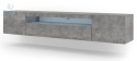 BIM FURNITURE - nowoczesna, uniwersalna szafka RTV wisząca/stojąca AURA-200, 200x42 cm - kolor beton