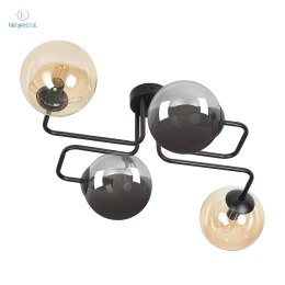 EMIBIG - nowoczesna lampa sufitowa BRENDI 4-BL MIX-2 czarna/2 kolory