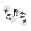 EMIBIG - nowoczesna lampa sufitowa BRENDI 4-BL czarna/transparent