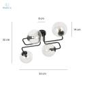 EMIBIG - nowoczesna lampa sufitowa BRENDI 4-BL czarna/transparent