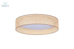 DUOLLA - lampa sufitowa/plafon LED BOHO, 45x10 cm, rattan