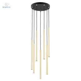 EMIBIG - designerska lampa sufitowa glamour SELTER 7 PREMIUM, czarno-złota