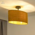 DUOLLA - elegancka lampa sufitowa z abażurem OVAL, musztardowa