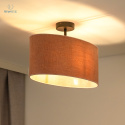 DUOLLA - elegancka lampa sufitowa z abażurem OVAL, różowa