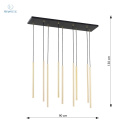 EMIBIG - designerska lampa sufitowa glamour SELTER 9 GOLD, czarno-złota