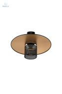 DUOLLA - lampa sufitowa z abażurem TOKYO GLAMOUR RATTAN, złota/czarna