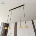 EMIBIG - nowoczesna lampa wisząca glamour ELIT 4 GOLD, czarno-złota