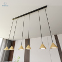 EMIBIG - nowoczesna lampa wisząca glamour ELIT 6 GOLD, czarno-złota