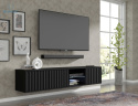 BIM FURNITURE - nowoczesna, wisząca szafka RTV VINA-156, czarny mat 156x31 cm