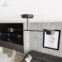 EMIBIG- nowoczesna, designerska lampa sufitowa HALLO 2 BLACK - czarna