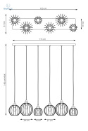 EMIBIG - nowoczesna, designerska lampa wisząca NANDO BLACK 6, czarna