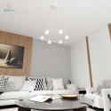 EMIBIG - nowoczesna, designerska lampa wisząca STARLIT 6 WHITE - biała