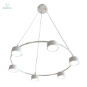 EMIBIG - nowoczesna, designerska lampa wisząca STARLIT 6 WHITE - biała