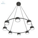 EMIBIG - nowoczesna, designerska lampa wisząca STARLIT 8 BLACK - czarna