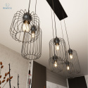 EMIBIG - nowoczesna, designerska lampa wisząca VANDER BLACK 6, czarna