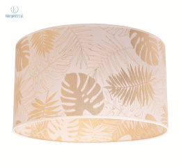 DUOLLA - lampa sufitowa glamour z abażurem ARECA, 45x25 cm złote liście