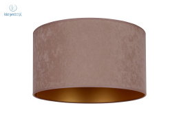 DUOLLA - lampa sufitowa glamour z abażurem GOLDEN, 40x22 cm beżowa/złota