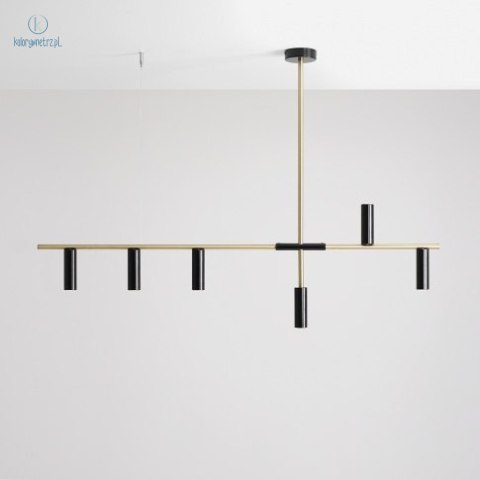 ARTERA - nowoczesna lampa wisząca TREVO 6 BRASS BLACK