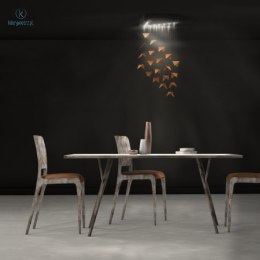 GIE EL - designerska, loftowa lampa sufitowa RECT czarno-rdzawa LGH 0811